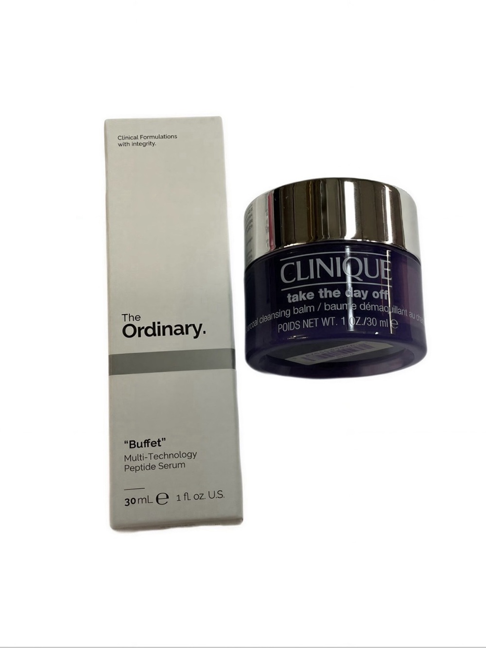 Clinique Take The Day Off Cleansing Balm + The Ordinary Buffet Serum Bundle NEW